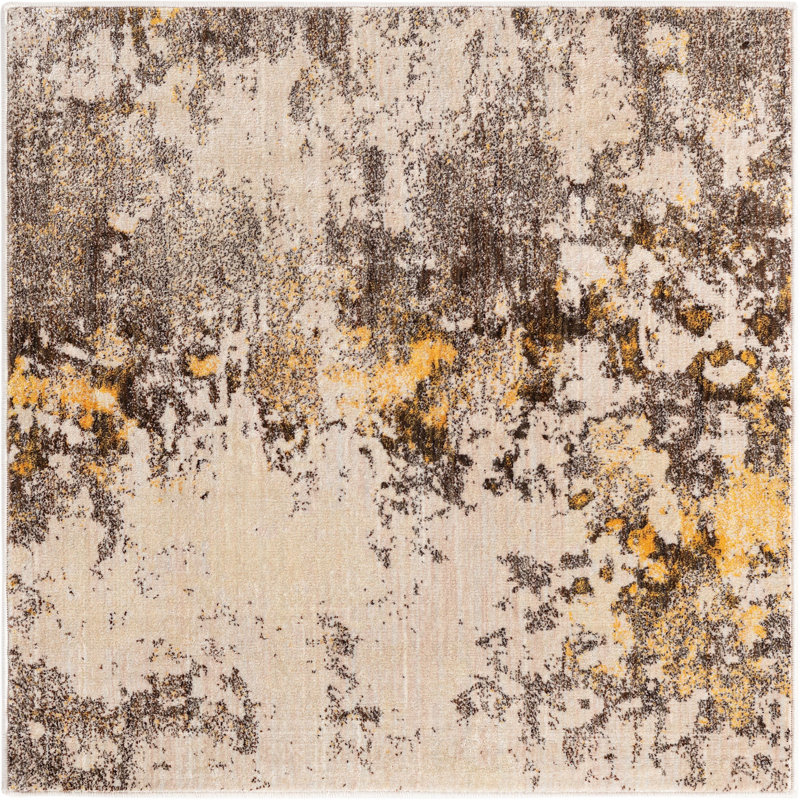 Fuse Abstract Indoor Rug, Square 4'