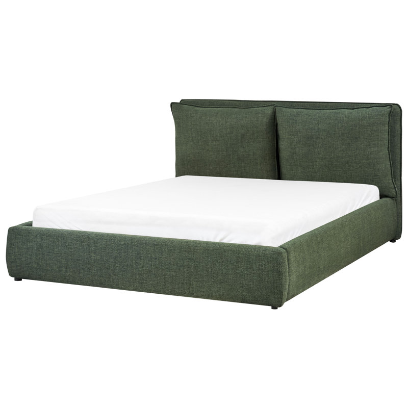 Ottoman Bed Fabric BAJONNA 200 cm, Green, European Kingsize (160 x 200 cm)