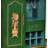 31.50" Green Rectangular Solid Wood Wine Racks
