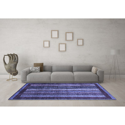 Tapis mauve rectangulaire de 2 pi x 3 pi fabriqué à la machine Johnoliver