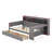 Wooden Daybed With Storage Shelves, Multi-Functional Bed With Two Storage Drawers And Study Desk-612027718