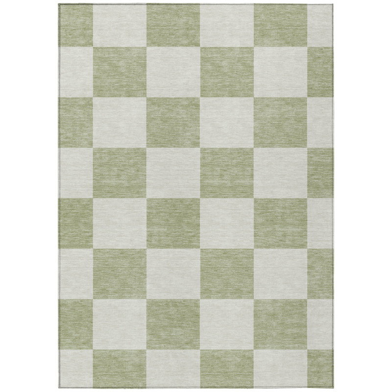 Machine Washable Indoor/Outdoor Buster ACN2345 Geometric Rug, Rectangle 5' x 7'6"