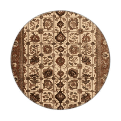 Persian Brown Indoor and Outdoor Area Rug