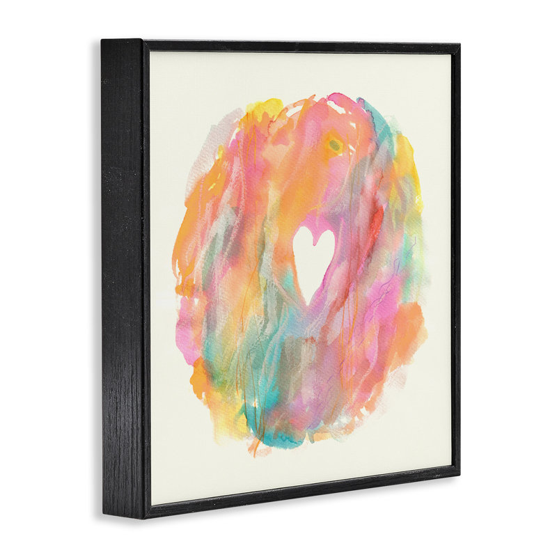 Abstrait en forme de cœur, mélange de pastels fluides, estampe numérique, art texturé par Elvira Errico