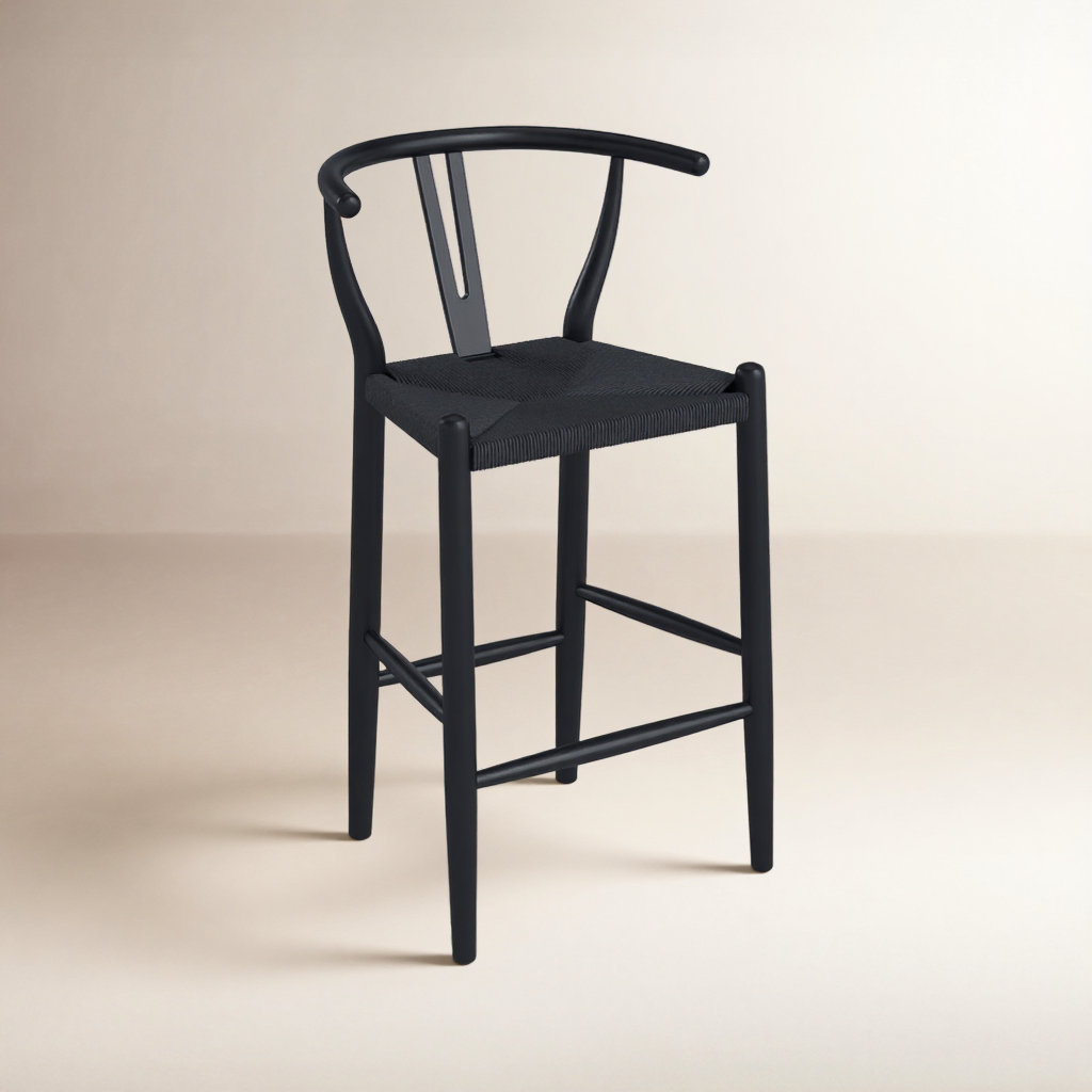Albarado 26" Bar Stool, Black, Counter Stool (26” Seat Height)