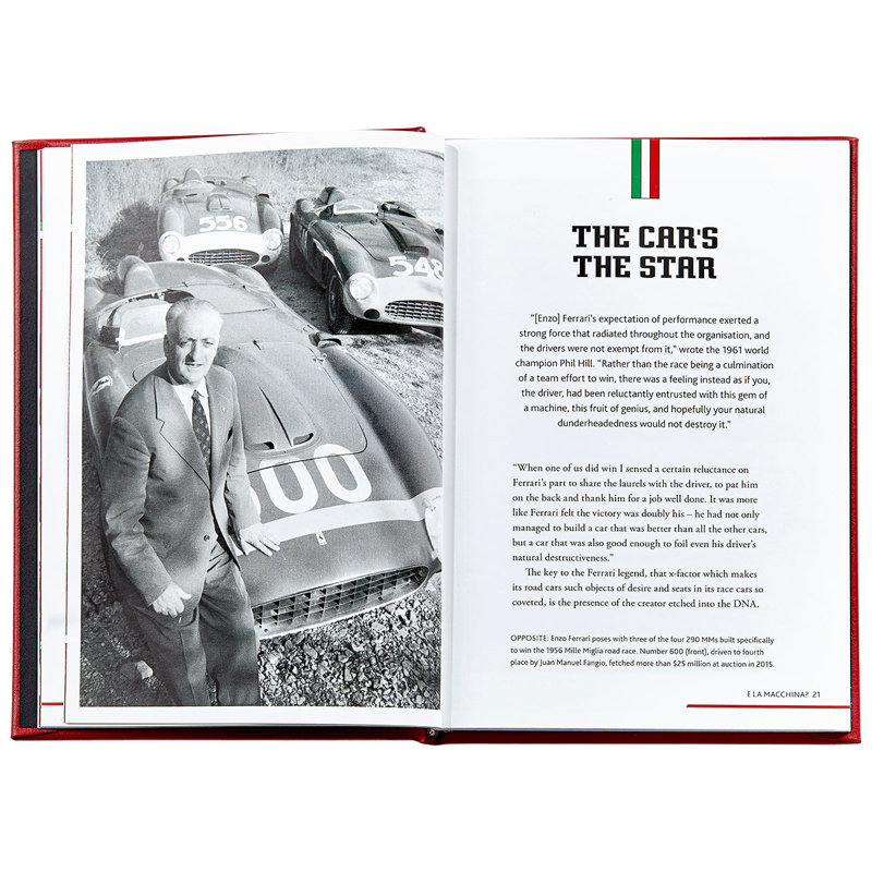 The Story of Ferrari Leather Bound Book