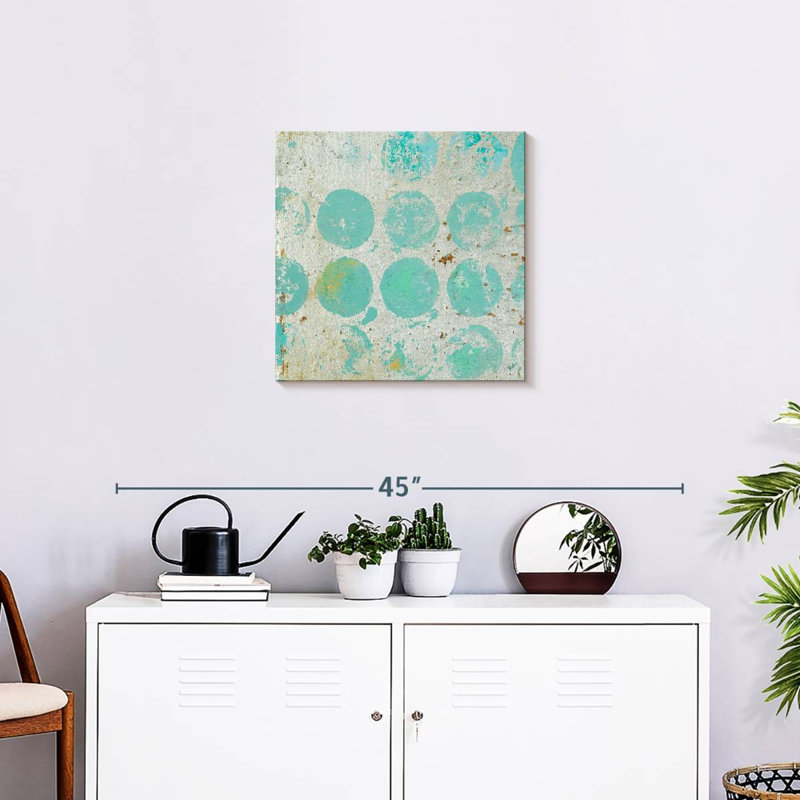 Aqua Circles I, 20" H x 20" W
