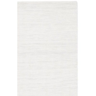 Tapis argenté / ivoire à chevrons Anjelita