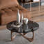 Table basse ronde en bois massif en verre trempé-105353531