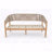 Outdoor Patio Loveseat, Acacia Wooden Natural Finish With Wood Cushion-977385670