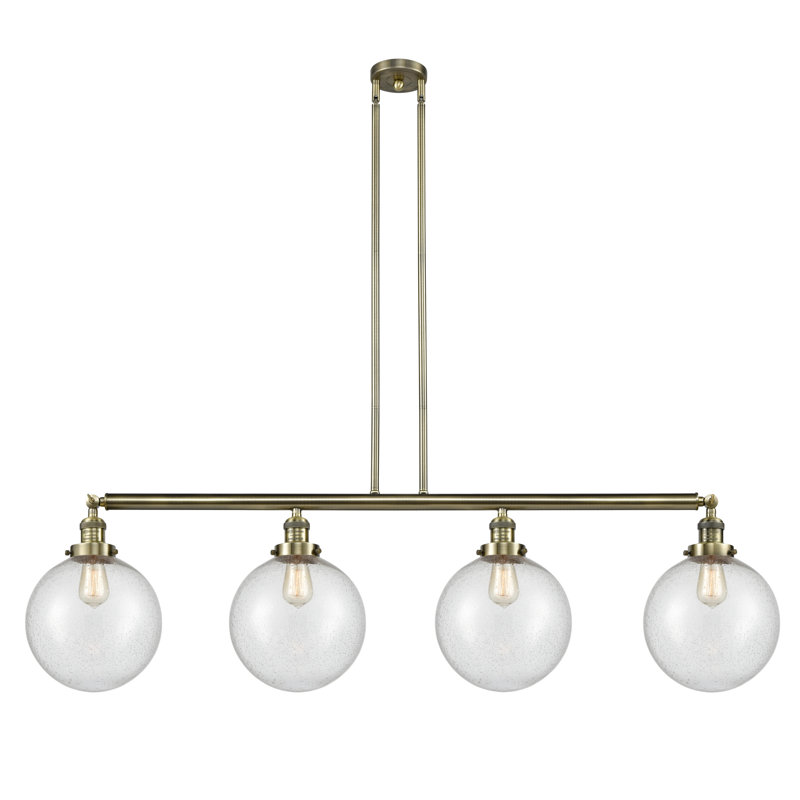 Arbin 4 - Light LED Kitchen Island Pendant, LED, Antique Brass