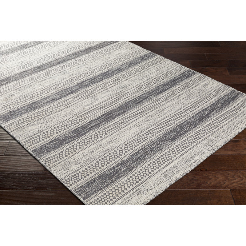 Flatweave Wool Striped Indoor Rug, Rectangle 2' x 3'