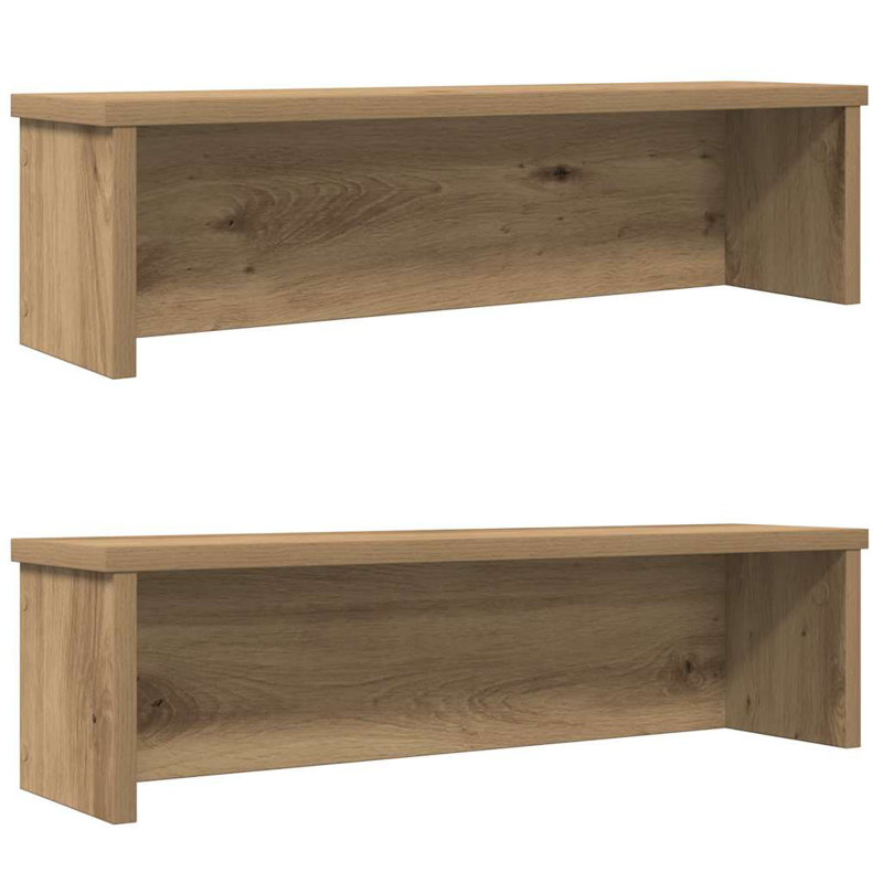 Kitchen Racks Stackable 2 Pcs 15x16 Cm, 16cm H x 60cm W x 15cm D, Artisan Oak
