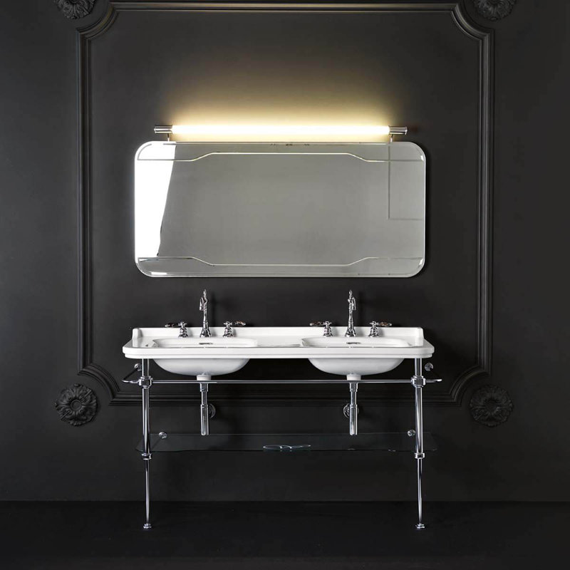 Waldorf 59.1'' L Bathroom Sink, Three Faucet Holes