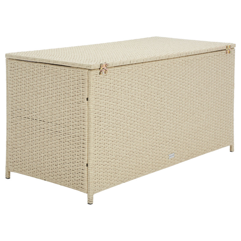 Boîte de rangement en osier 50 gallons Oliveira, Beige