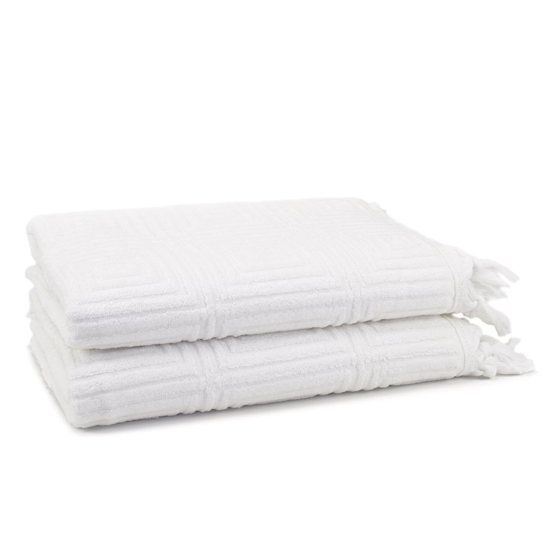 Troya Turkish Rayon from Bamboo Bath Towel, White