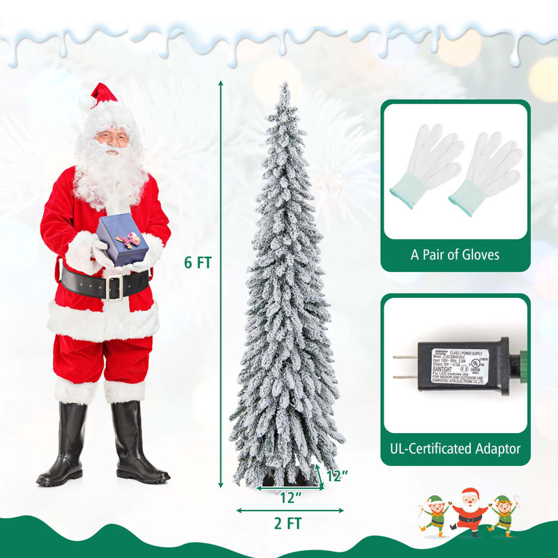 Jaxxton 6' H Lighted Artificial Christmas Tree