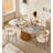 Solid Wood - Base & Ultra - Spar Crystal Dining Table-110665406