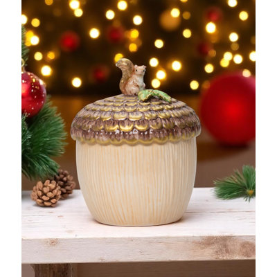 Festive Acorn Candy Jar