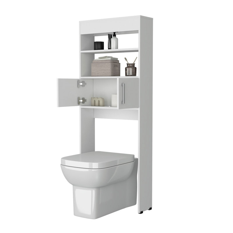 Bisbee 2-Door Over-the-Toilet Bathroom Storage Cabinet Shelf, White