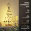 Christmas Cone Tree with Stand Black Steel-1802263297