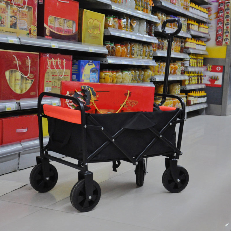 Mini chariot de plage pliable, Orange