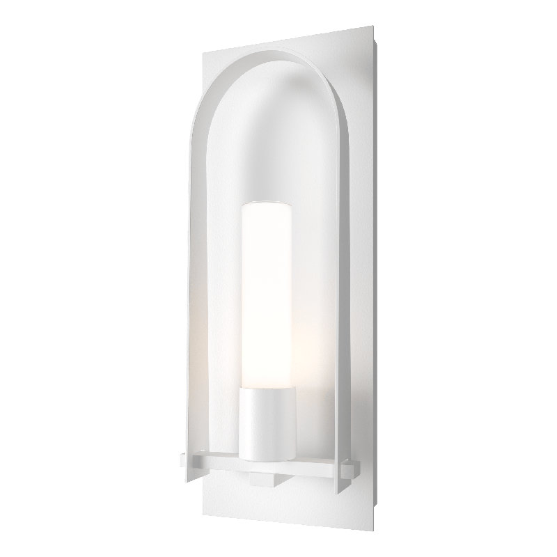 Triomphe Aluminum Wall Light, Opal, 24" H x 9.5" W x 4.6" D, White