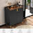 Teaire 31.6'' Modern Coffee Bar Cabinet with Wine Racks and Storage Drawer-54949486