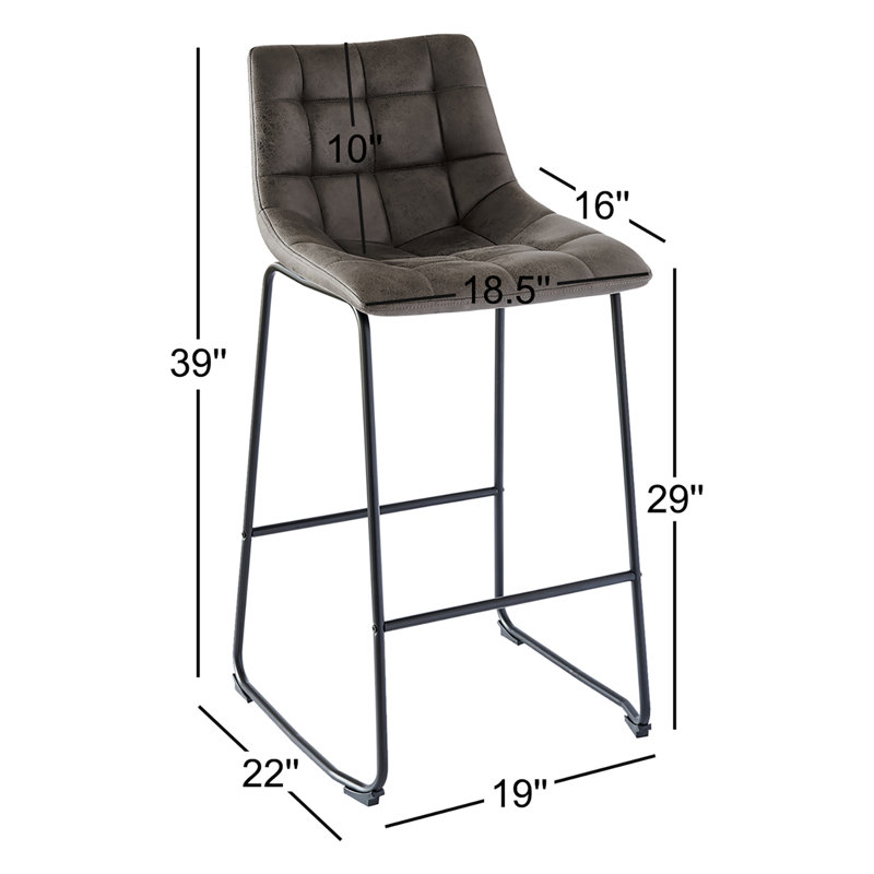Tabouret de bar 29 po Lamarr, Gris