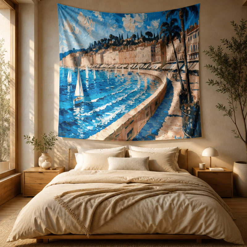 Tapisserie «Cities Nice France», 88 po x 104 po