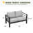 Aluminum Loveseat With Cushion-106035403-106035404