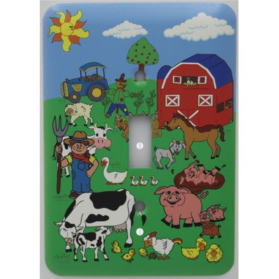 Barnyard Animal Farm 1-Gang Toggle Light Switch Wall Plate