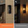 Classic Outdoor Wall Sconce 1 Light with Dusk to Dawn in Matte Black Rectangular