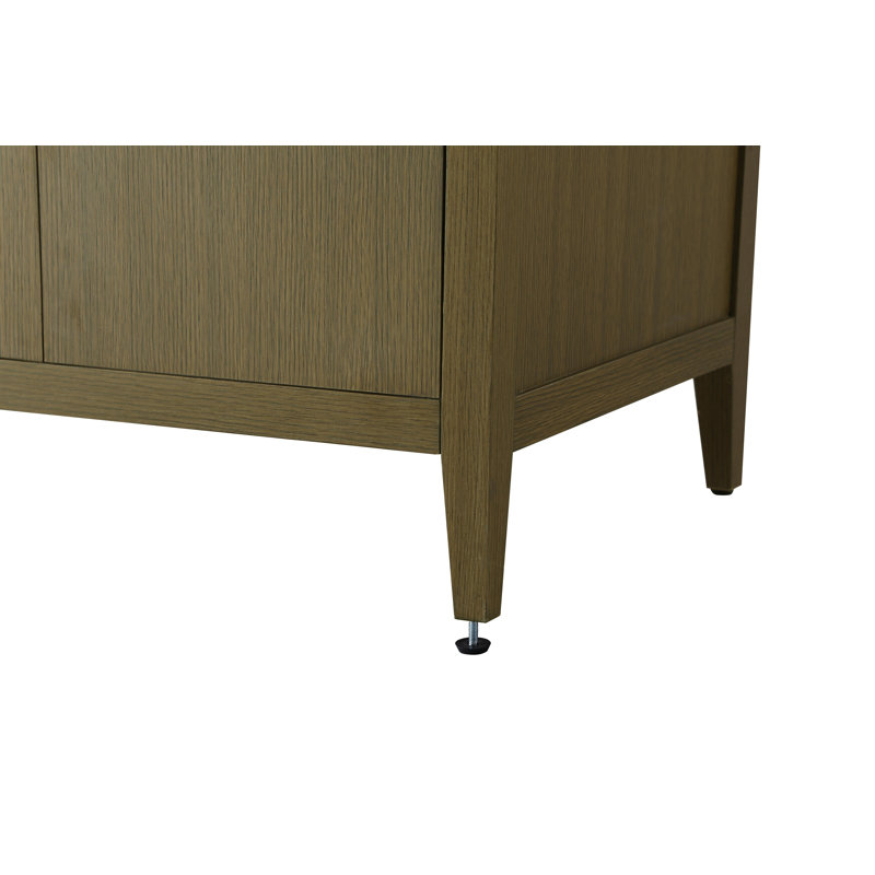 84 Inch Double Bathroom Vanity, Chestnut Brown