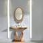 Miroir d'appoint moderne et mur, miroir ovale en MDF noir concassé-1887686989
