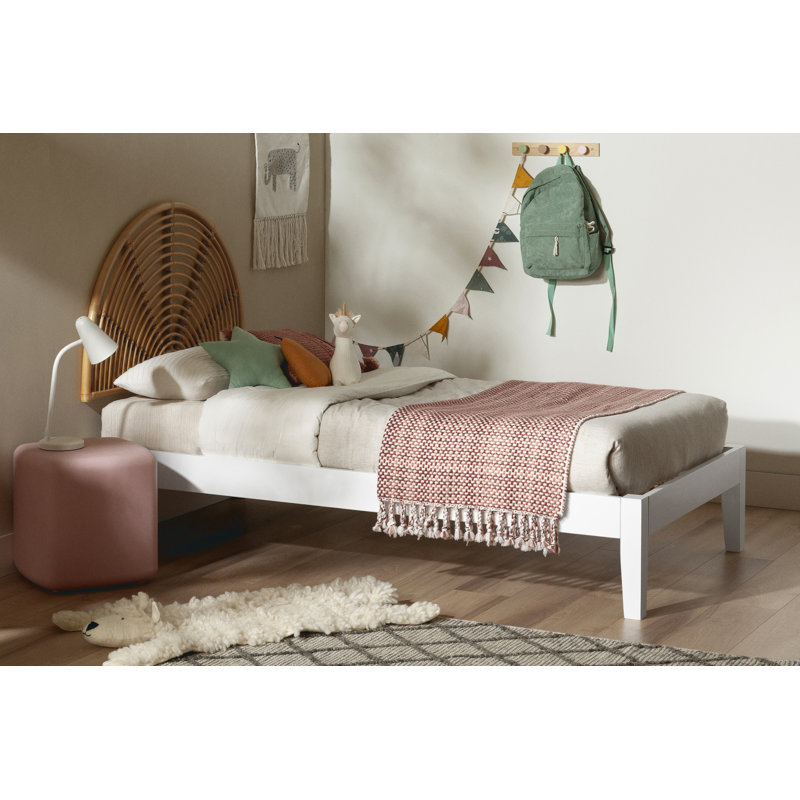 Natural Rattan Rainbow Wall-Mounted Twin Headboard