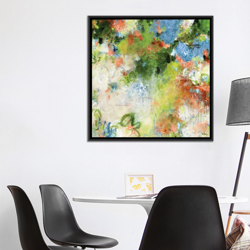 « espoir eternal », impression sur toile, H 18 po x l 18 po x P 1,5 po, Toile avec cadre noir, Pas de tapis