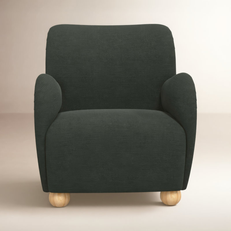 Chair In Dolly Toast, Classic Black Linen