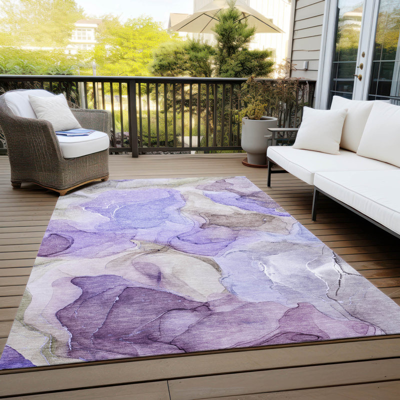 Tapis intérieur / extérieur Kyrie avec envers antidérapant, Rectangle 2 pi 6 po x 3 pi 10 po