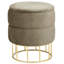 Adlei 37cm Wide Velvet Tufted Circle Pouffe Ottoman with Storage