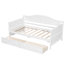 Lit de jour simple en bois avec 2 tiroirs, canapé-lit pour le salon de la chambre à coucher, aucun sommier nécessaire, blanc-1927637533