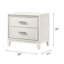 Table de chevet pour chambre à coucher en blanc chic - Rangement de tiroir spacieux et élégant pour meuble-43744879