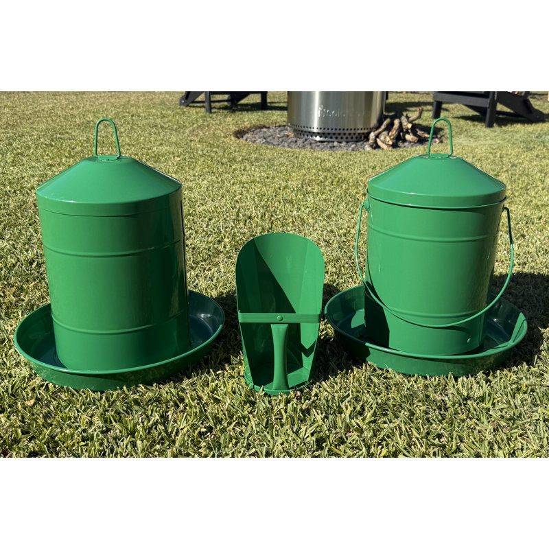 Mangeoire en métal thermolaqué Zylina 26 lb - Vert