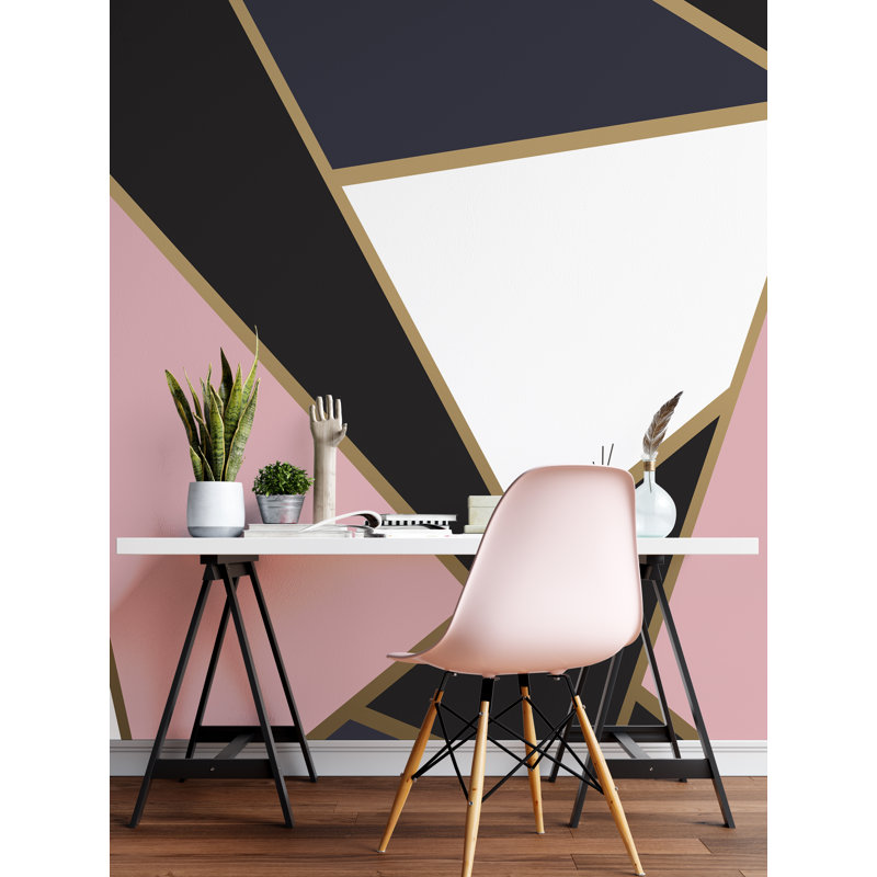 Claudel Peel & Stick Geometric Wall Mural, 96" W X 108" L