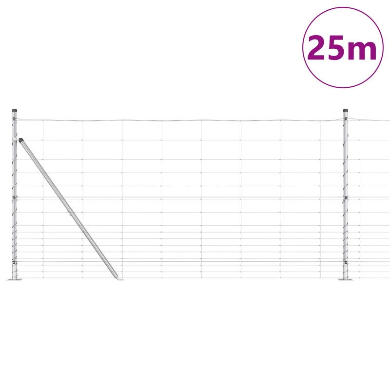 Field Fence Galvanised Steel, 120cm H x 2500cm W