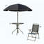 Ensemble repas 6 pièces avec parasol