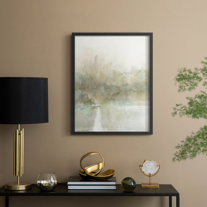 «Gentle Path I», reproduction encadrée - bois massif, H 15 po x l 12 po, Noir, noir, noir, noir