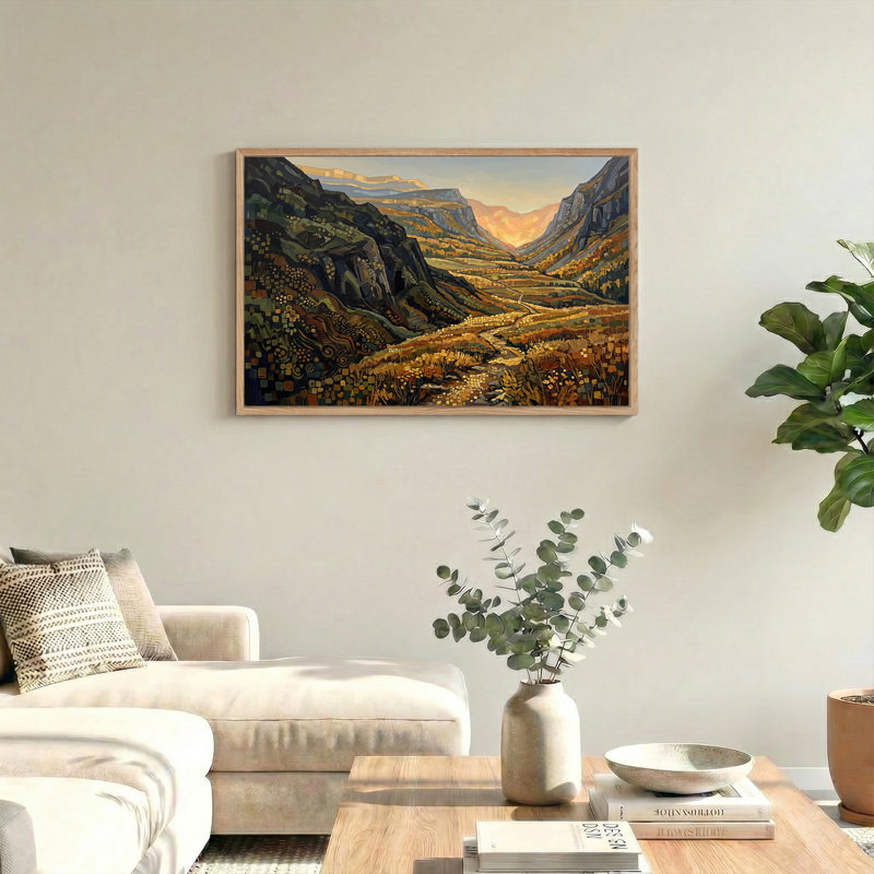 Art mural sur toile Mountain Valley, H 32 po x l 48 po