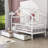 Heulwen Two Drawers Wooden House Bed-1726847272-1726847273