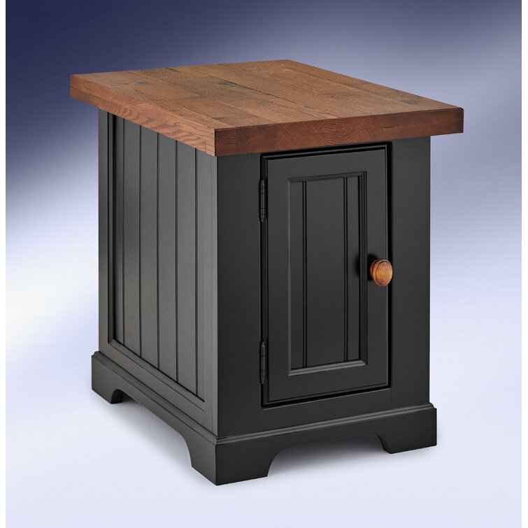 The Binghamton Collection Solid Wood End Table with Storage